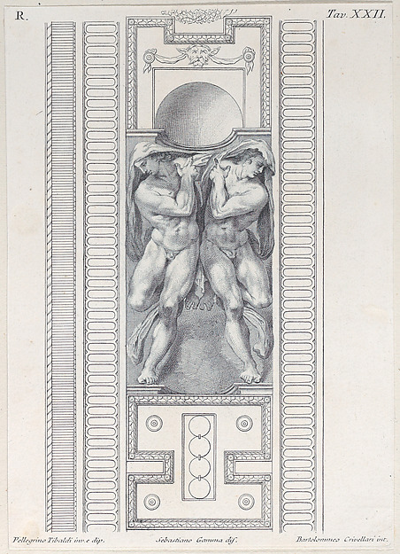 Plate 22: two nude figures wearing veils