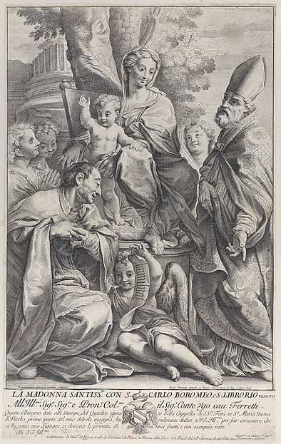 Virgin and Child with Saint Ciborius and Carlo Borromeo by Sir Nicolas Dorigny