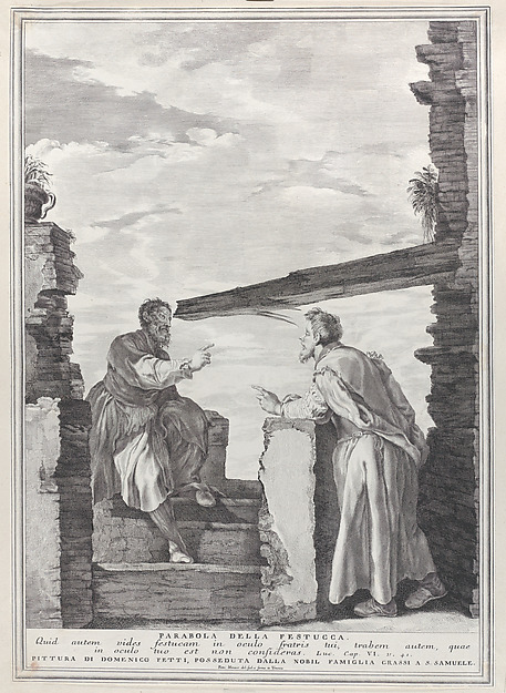 Parable of the mote and the beam