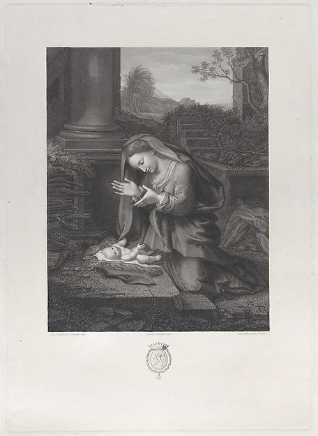 The Virgin adoring the Christ child