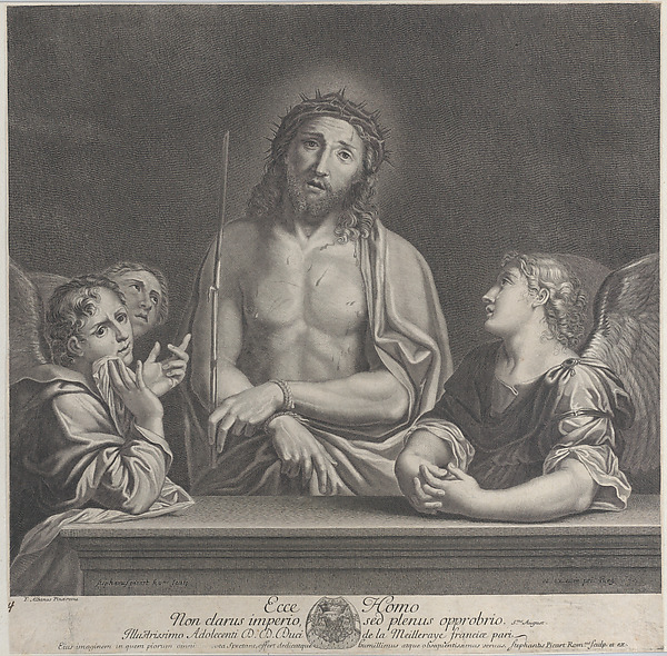 Ecce Homo with three angels by Etienne Picart