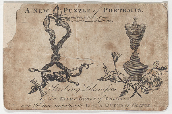 Puzzle Portraits of the Kings and Queens of England and France by Daniel Orme, The Metropolitan Museum of Art