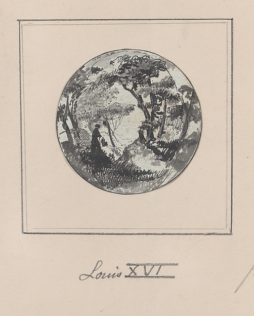Landscape with a hidden silhouette of Louis XVI