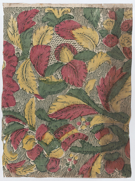 Sheet with overall leaf pattern