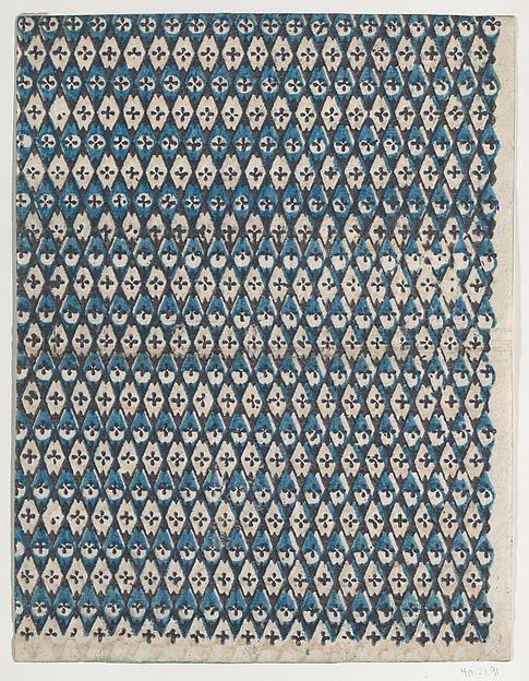 Sheet with overall diamond pattern