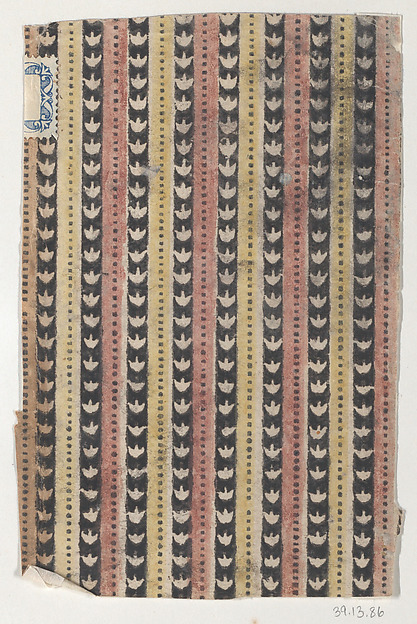 Sheet with a striped and dot pattern