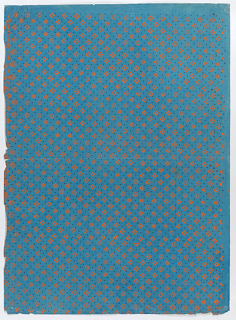 Sheet with an overall dot and floral pattern