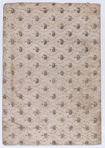 Sheet with wavy lines and abstract pattern