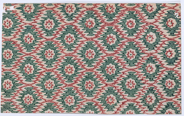 Sheet with overall pattern of flowers and organic shapes
