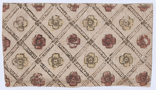 Sheet with overall pattern of rosettes