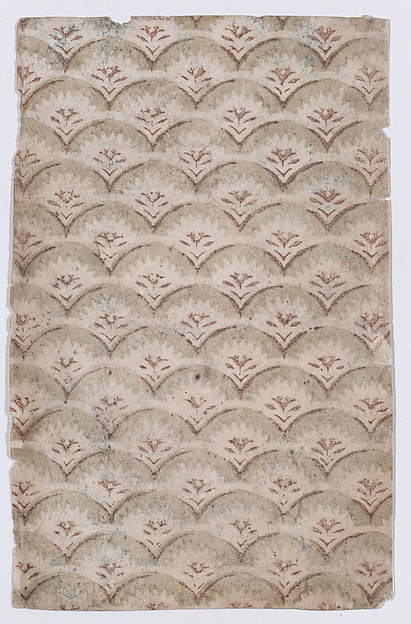 Sheet with overall curved abstract pattern