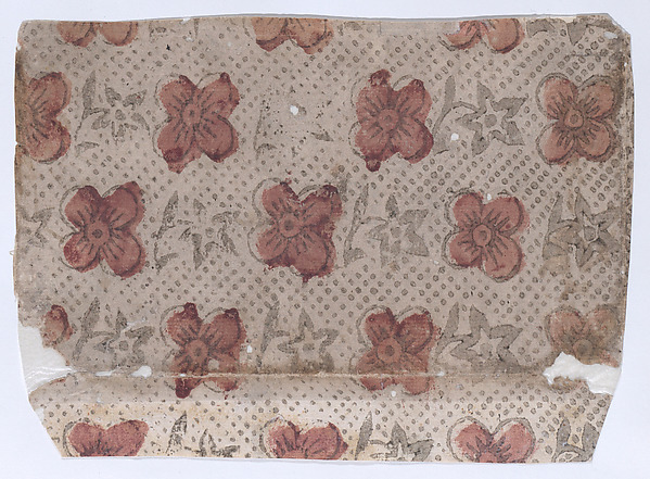 Sheet with overall floral and dot pattern