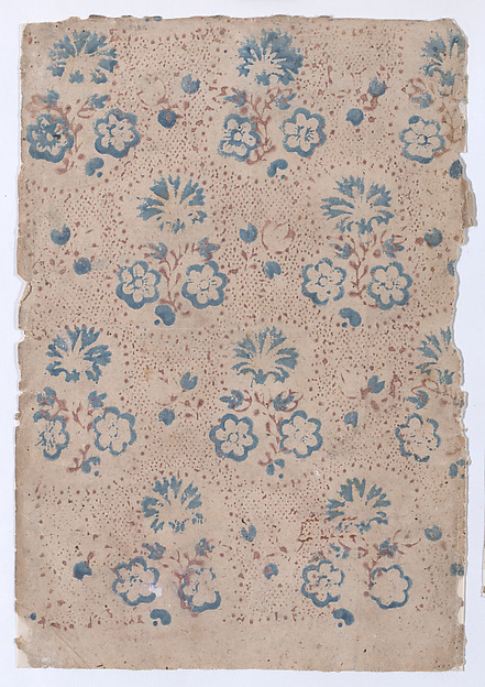 Sheet with overall floral and dot pattern
