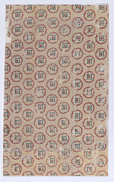 Sheet with overall floral and dot pattern