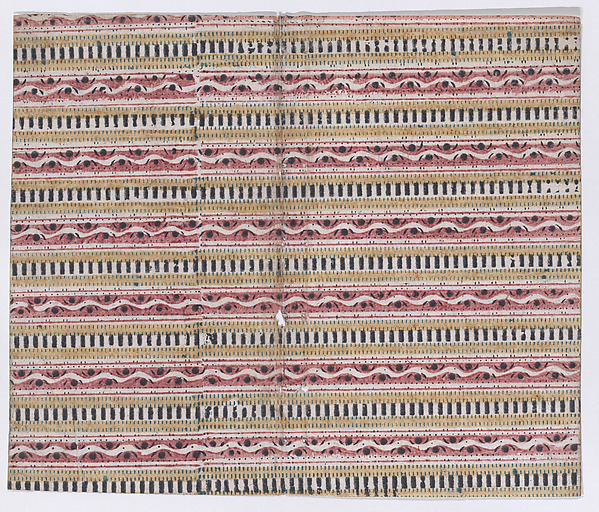 Book cover with overall geometric and stripe pattern