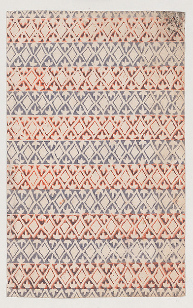 Sheet with overall pattern of diamond shapes