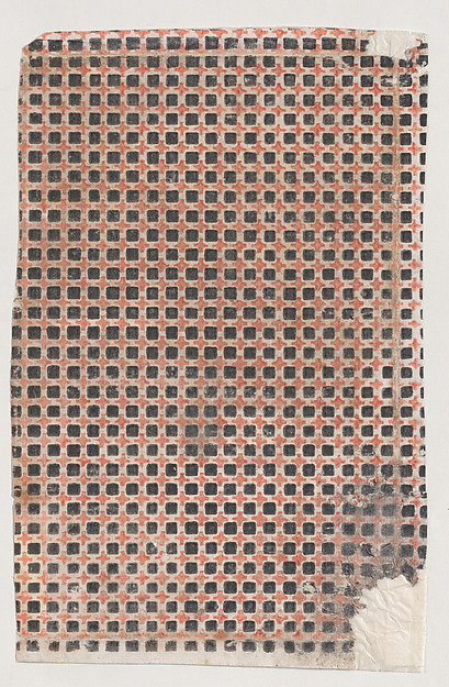 Sheet with overall pattern of squares and crosses