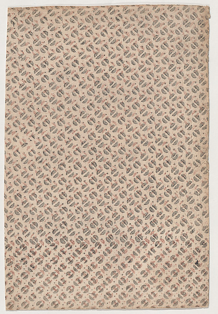 Sheet with an overall pattern of semicircles