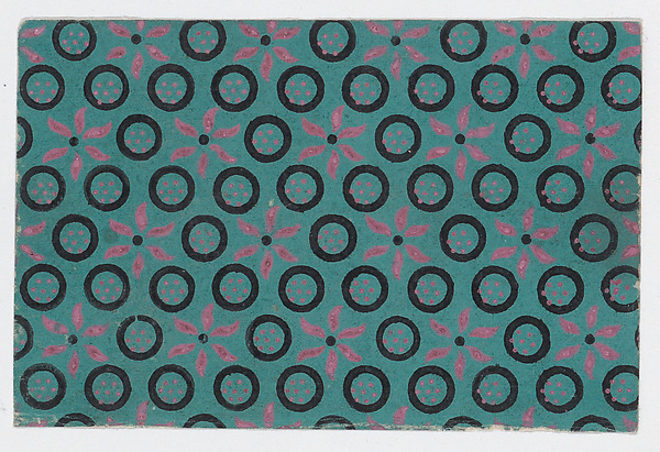 Sheet with pattern of flowers and circles
