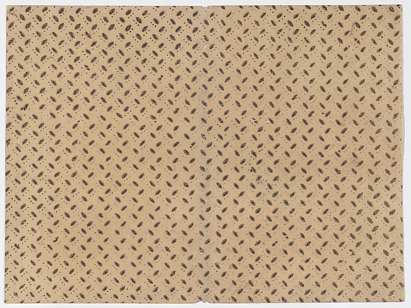 Sheet with overall pattern of dots and dashes