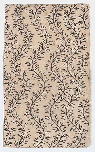 Sheet with overall curved vine pattern