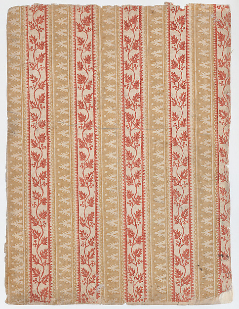 Sheet with five borders with abstract and floral designs
