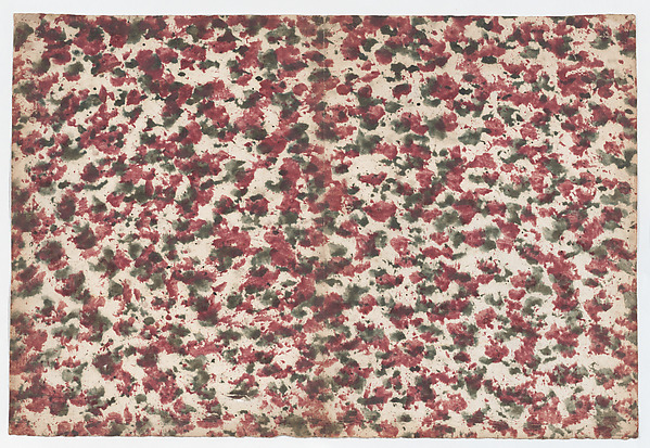 Sheet with overall green and red splotchy design