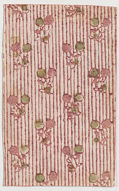 Sheet with overall striped pattern with circles