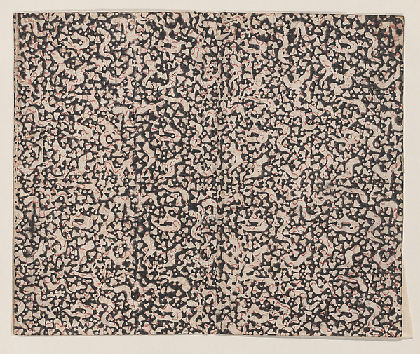 Book cover with overall floral and dot pattern