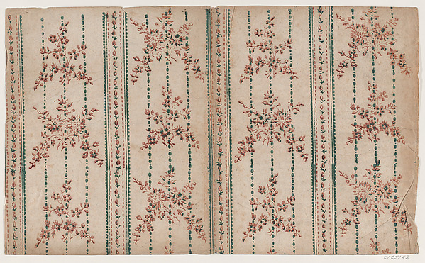 Book cover with two borders with floral patterns