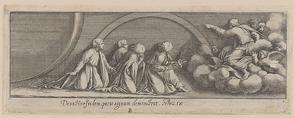Plate 3: God Addressing Noah and his Sons, from Genesis Chapter 3, after a lost fresco in the basamento of Bay 13 of the Vatican Loggia