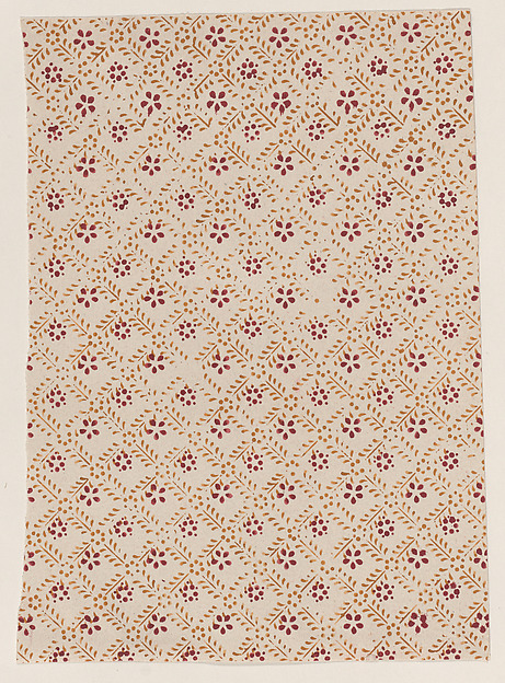 Sheet with dot grid pattern with flowers