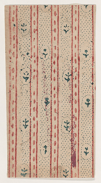Sheet with overall stripe and dot pattern