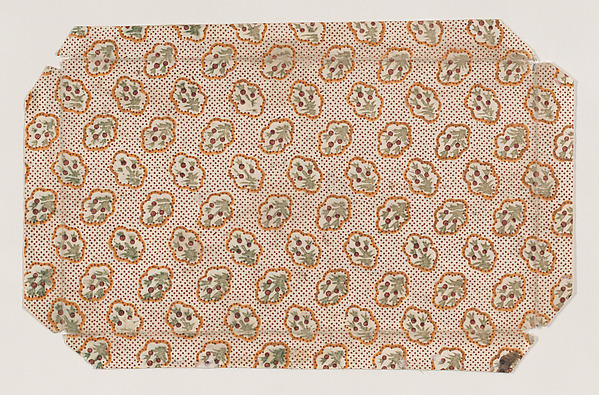 Sheet with overall floral and dot pattern