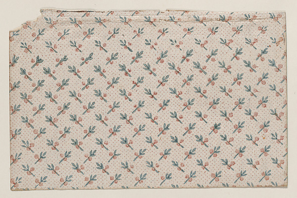 Sheet with overall floral and dot pattern
