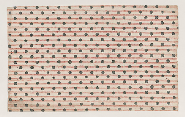 Sheet with overall stripe and dot design