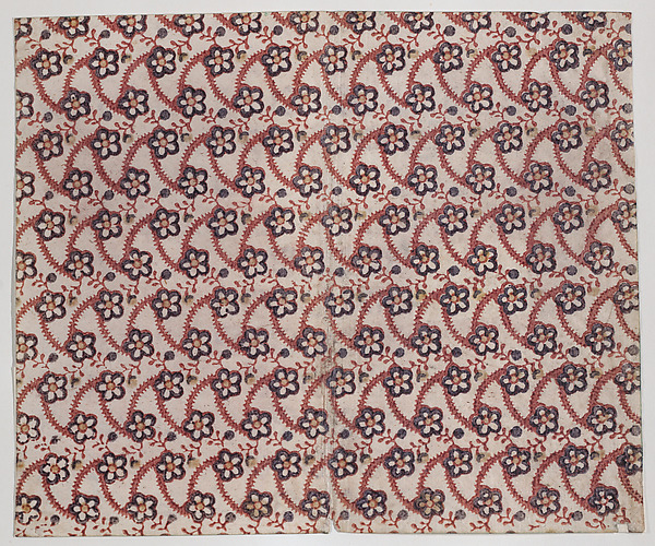 Sheet with overall floral pattern