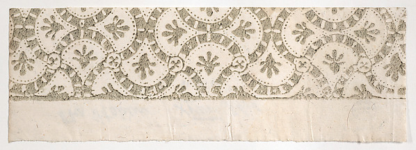 Fragment of a sheet with green curved shapes