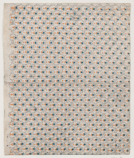 Book cover with overall pattern of orange and blue dots