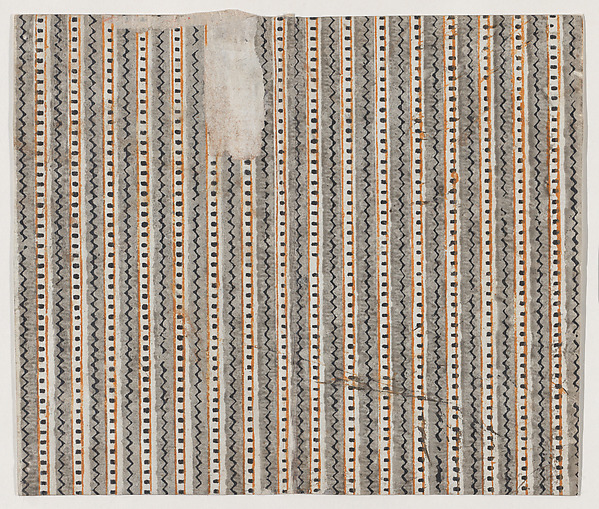 Book cover with overall zig zag and stripe pattern