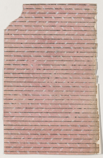 Sheet with overall pattern of stripes and dashes