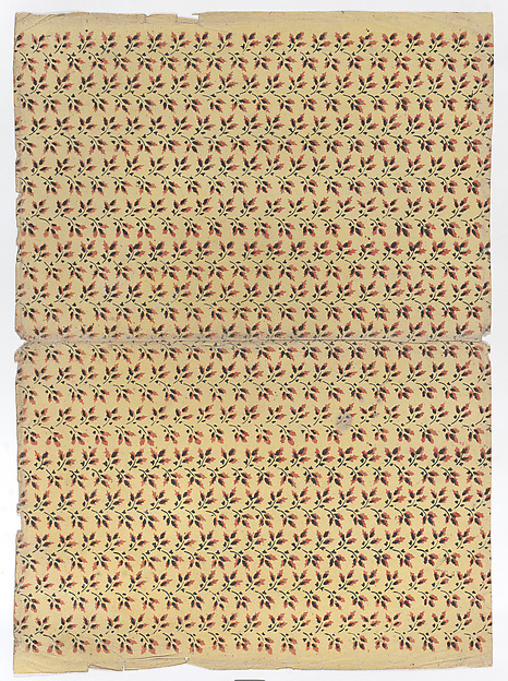 Book cover with overall pattern of leaves