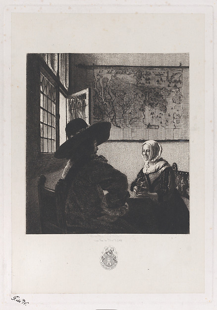 Officer and Laughing Girl, after Vermeer