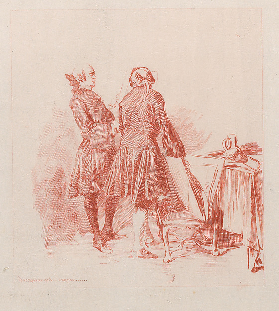 The Print Enthusiast, after a drawing by Meissonier