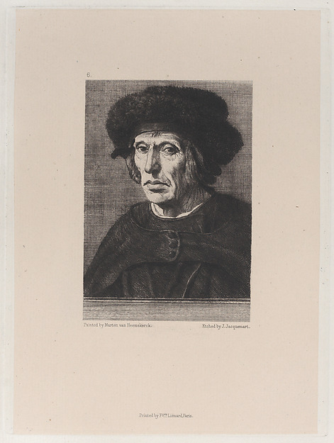 Jules-Ferdinand Jacquemart, Portrait of Jacob van Veen, after Maarten van Heemskerck