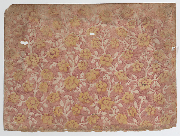 Sheet with yellow floral pattern