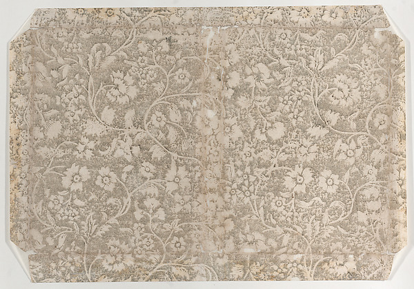 Book cover with gray floral pattern