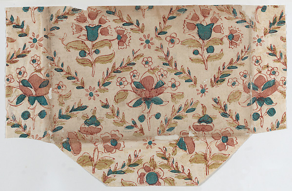 Sheet with floral and leaf pattern