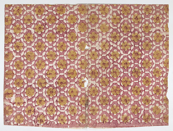 Book cover with overall red floral pattern