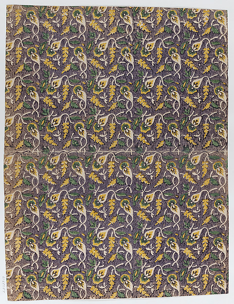 Book cover with overall yellow and green floral pattern